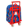 Mochila Escolar com Rodas Cars Race Ready Azul 22 X 27 X 10 cm