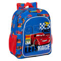 Mochila Escolar Cars Race Ready Azul 32 X 38 X 12 cm