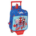 Mochila Escolar com Rodas Spidey Azul 22 X 27 X 10 cm