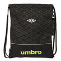 Saco Mochila com Cordas Umbro Lima Preto 35 X 40 X 1 cm