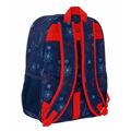 Mochila Escolar Spider-man Neon Azul Marinho 33 X 42 X 14 cm