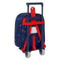 Mochila Escolar com Rodas Spider-man Neon Azul Marinho 22 X 27 X 10 cm