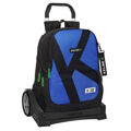 Mochila Escolar com Rodas Kelme Royal Azul Preto 32 X 44 X 16 cm