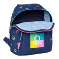 Mochila Benetton Cool Mini Azul Marinho 25 X 30 X 13 cm