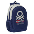 Mochila Escolar Benetton Varsity Cinzento Azul Marinho 32 X 44 X 16 cm