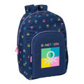 Mochila Escolar Benetton Cool Azul Marinho 30 X 46 X 14 cm