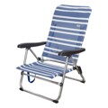 Cadeira de Praia Mykonos Alumínio Azul / Branco (61 X 50 X 85 cm)