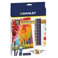 Conjunto de Pintura Manley Tinta Acrílica 16 Peças Multicolor