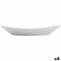 Recipiente de Cozinha Quid Gastro Cerâmica Branco (39,5 X 19 X 8 cm) (4 Unidades)