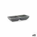 Bandeja de Aperitivos Quid Lonja Cinzento Plástico (17 X 7 X 3 cm) (12 Unidades)