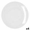 Plat Bord Bidasoa Glacial Coupe Cerâmica Branco (30 cm) (pack 4x)