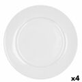 Plat Bord Bidasoa Glacial Cerâmica Branco (30 cm) (pack 4x)