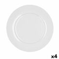 Plat Bord Bidasoa Glacial Cerâmica Branco (27 cm) (pack 4x)