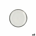 Plat Bord Ariane Vital Filo Cerâmica Branco 24 cm (6 Unidades)