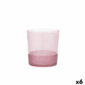 Copo Quid Pincel Cor de Rosa Vidro 380 Ml (6 Unidades)