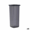 Bote Quid City com Tampa 1,75 L Cinzento Plástico (12 Unidades)