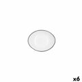 Bandeja de Aperitivos Quid Gastro Branco Preto Cerâmica 14 X 11 cm (6 Unidades)