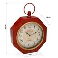 Relógio de Parede Versa Red Metal (28 X 8 X 40 cm)