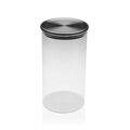 Frasco de Vidro Versa 600 Ml Cristal Aço (8,5 X 8,5 X 15 cm)