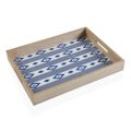 Tabuleiro Versa Manacor Azul Madeira Mdf 30 X 5 X 45 cm