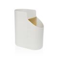 Recipiente para Utensílios de Cozinha Versa Branco 8,5 X 17,6 X 15 cm Abs Bambu