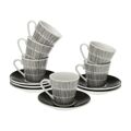 Conjunto de Chávenas de Café Versa New Lines Porcelana (6 Peças)