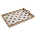 Bandeja de Aperitivos Versa Strawberry Madeira Mdf (30 X 5 X 45 cm)