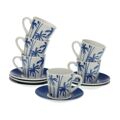 Conjunto de 6 Chávenas com Prato Versa Marina Porcelana