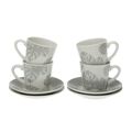 Conjunto de Chávenas de Café Versa Shelly Porcelana (4 Peças)