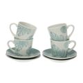 Conjunto de Chávenas de Café Versa Shelly Porcelana (4 Peças)