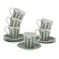 Conjunto de 6 Chávenas com Prato Versa Erna Porcelana