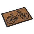 Tapete Versa Bicicleta Preto Fibra de Coco 40 X 2 X 60 cm