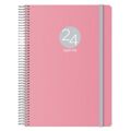 Agenda Memphis Dohe 2024 Anual Cor de Rosa 15 X 21 cm