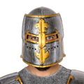 Capacete Medieval Prateado Dourado