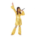 Fantasia para Crianças Disco Dourado (3 Pcs) 5-6 Anos