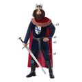 Fantasia para Adultos Rei Medieval Vermelho (4 Pcs) XXL