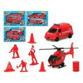 Playset de Veículos Vermelho