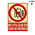 Placa Normaluz no Utilizar En Caso de Incendio Pvc (21 X 30 cm)