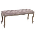 Banqueta Dkd Home Decor Cor de Rosa Poliéster Madeira da Borracha (112 X 38 X 48 cm)