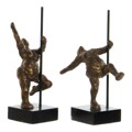 Figura Decorativa Dkd Home Decor Alumínio Madeira de Mangueira (2 Pcs) (20 X 10 X 31 cm) (12 X 10 X 29,5 cm)