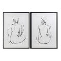 Pintura Dkd Home Decor Mulher (70 X 2.5 X 90 cm) (2 Pcs)