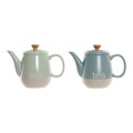 Theepot Dkd Home Decor Azul Grés Menta (1L) (2 Pcs)