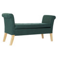 Banqueta Dkd Home Decor Verde Poliéster Madeira (130 X 44 X 69 cm)