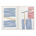 Pintura Dkd Home Decor Tela Abstrato (2 Pcs) (83 X 4.5 X 123 cm)