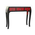 Consola Dkd Home Decor Abeto Vermelho Preto Mdf Oriental (96 X 27 X 80 cm)