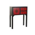 Consola Dkd Home Decor Abeto Vermelho Preto Mdf Oriental (63 X 27 X 83 cm)