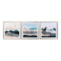 Pintura Dkd Home Decor Montanha (3 Pcs) (70 X 4 X 70 cm)