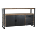 Móvel de Tv Dkd Home Decor Preto Metal Abeto (145 X 40 X 86 cm)