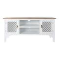 Móvel de Tv Dkd Home Decor Branco Abeto Marrom Claro (120 X 45 X 57 cm)