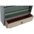 Organizador Multiusos Dkd Home Decor Menta Verde Polipropileno (pp) Madeira Mdf (2 Pcs) (30 X 9 X 17 cm)